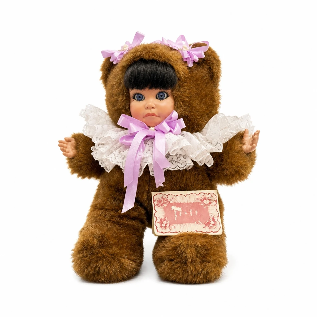 Bear Necessities 1991 Baby Cuddles Porcelain Bear Doll