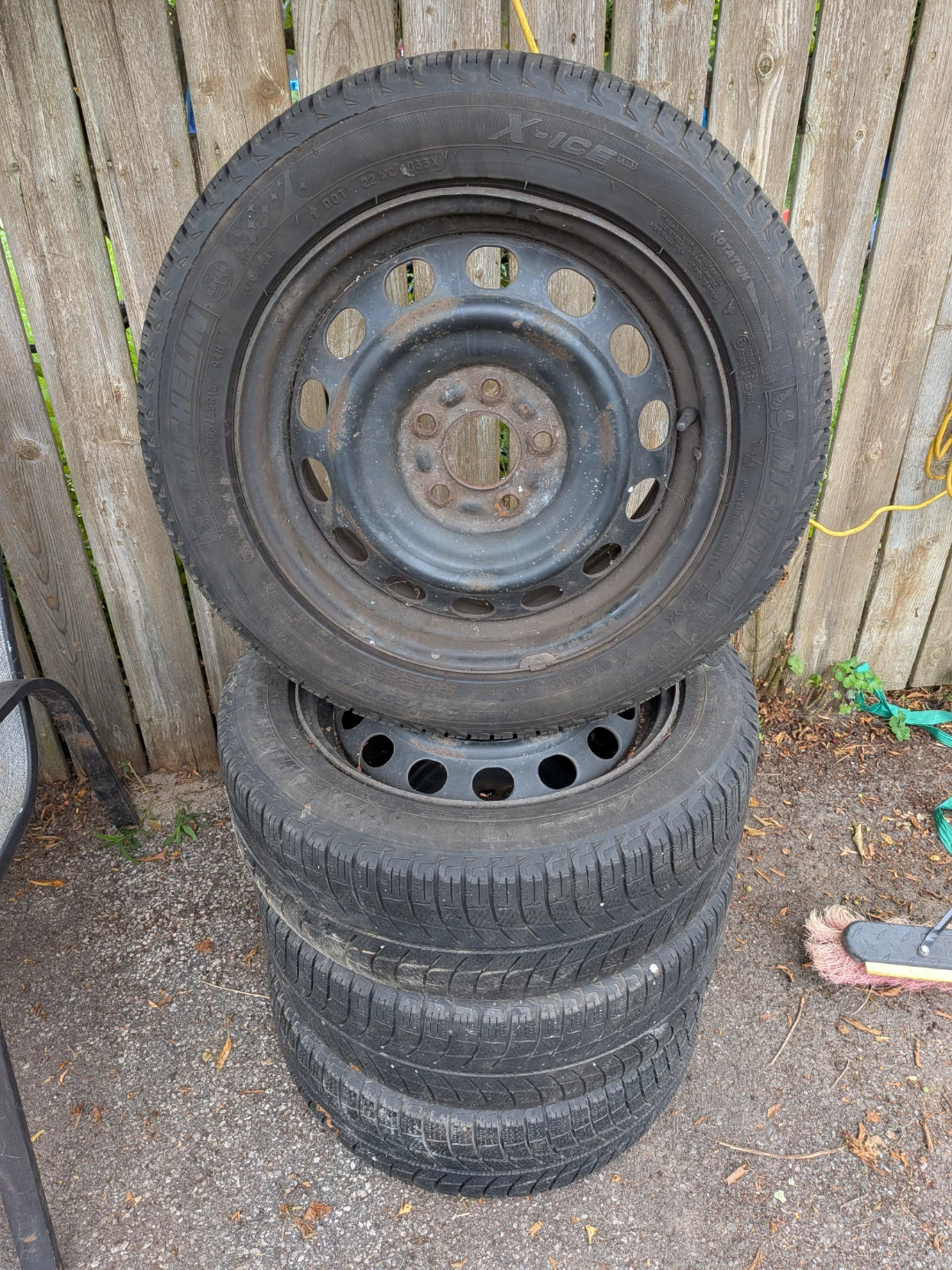 Michelin X-Ice Winter Tires on Steel Rims 205/55R16 (Set of 4)