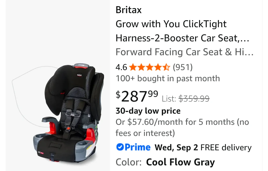Britax Grow with You ClickTight Harness-2-Booster Car Seat - photo 2