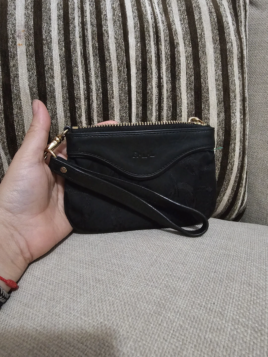 Black Polo Ralph Lauren Wristlet Pouch