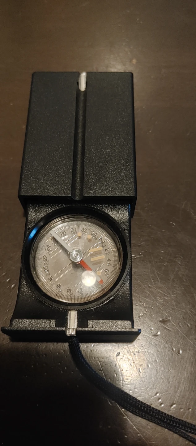 Black Compass with Lanyard