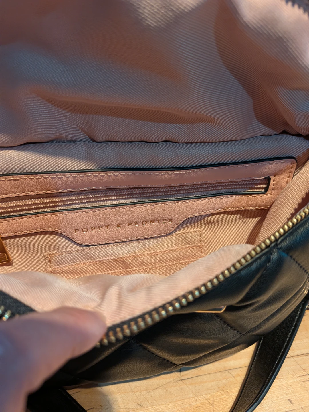 Poppy & Peonies Quilted Fanny Pack - Black - photo 3