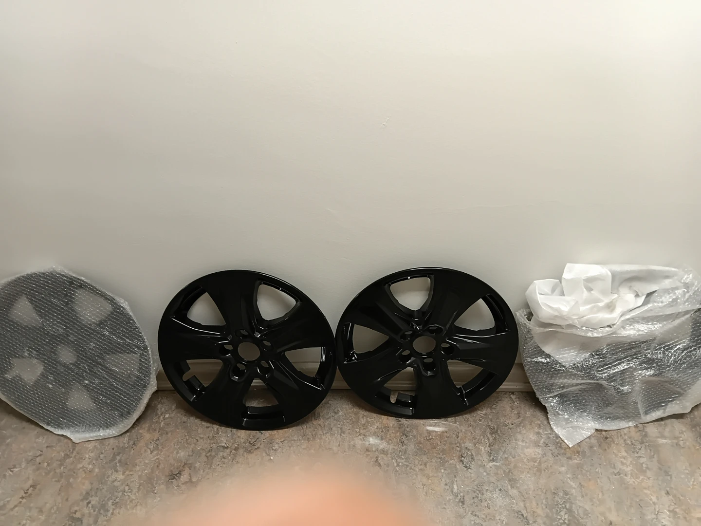 Set of 4 Black Alloy Wheels cover - photo 2