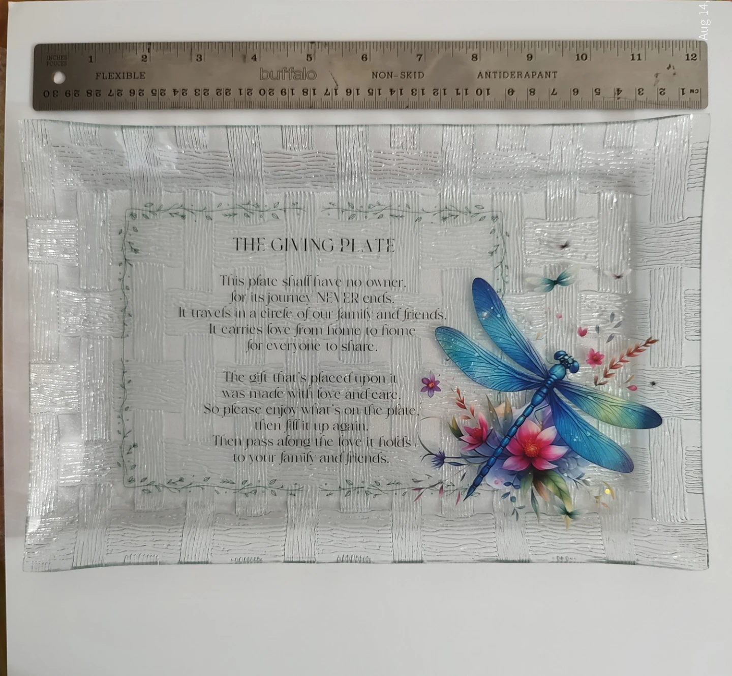 The Giving Plate Decorative Glass Plate - photo 2