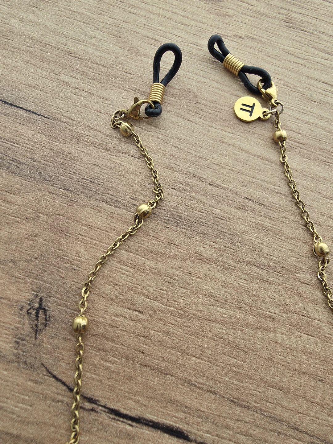 Gold-tone Beaded Eyeglass Chain/strap