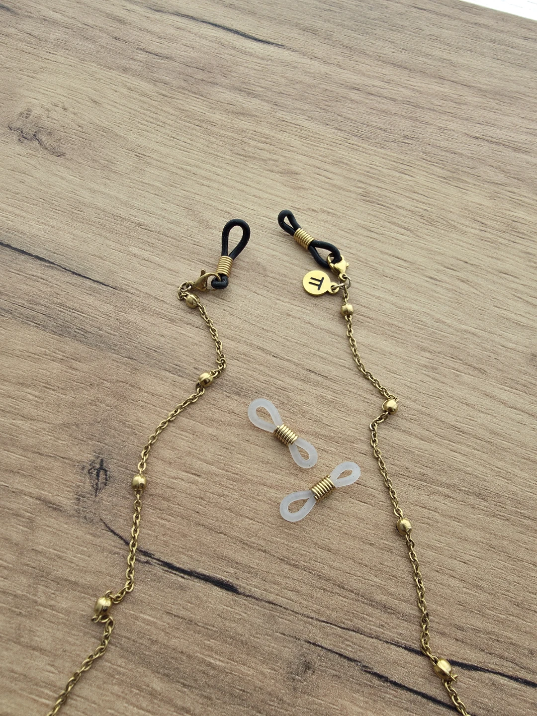 Gold-tone Beaded Eyeglass Chain/strap - photo 2