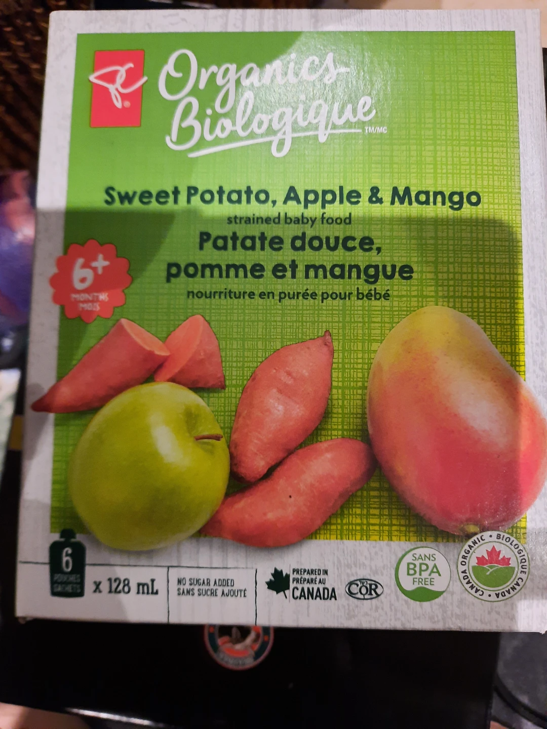 PC Organics Sweet Potato, Apple & Mango Baby Food Pouches