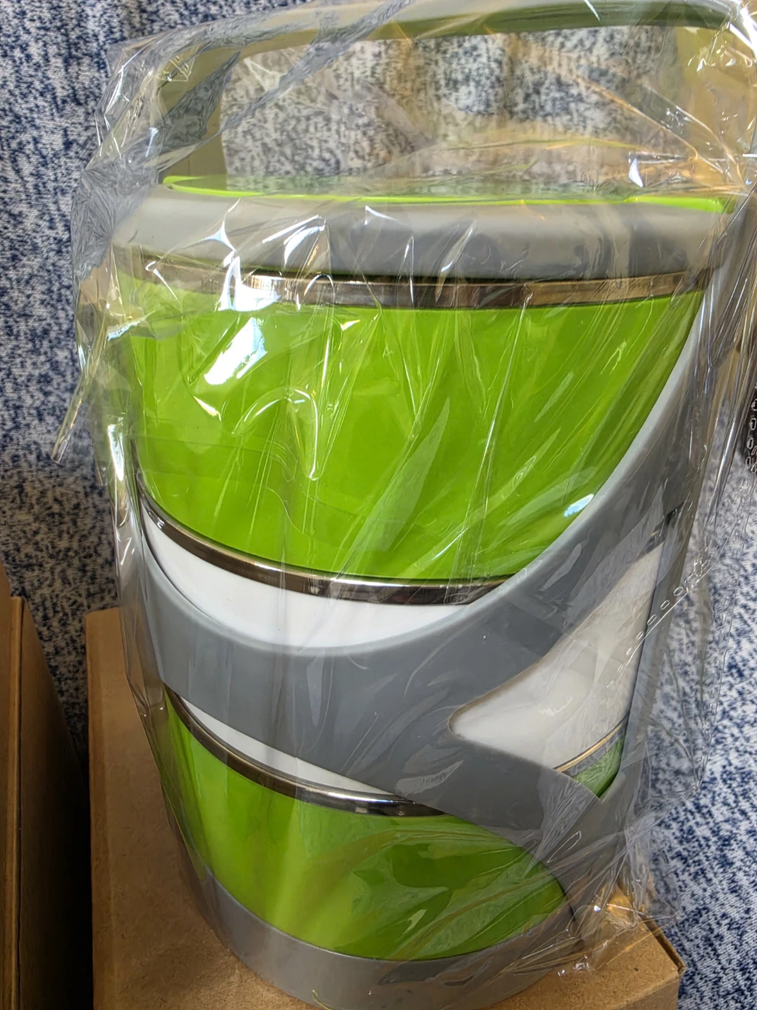 Stacking Food Containers with Holder - Green - photo 3