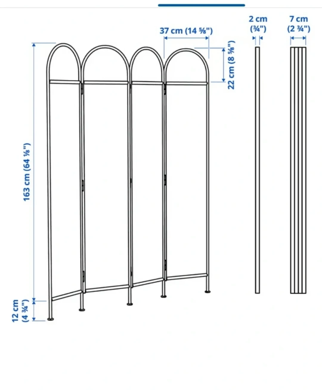 Brand new IKEA GRAFJALLET Room Divider Black - photo 2