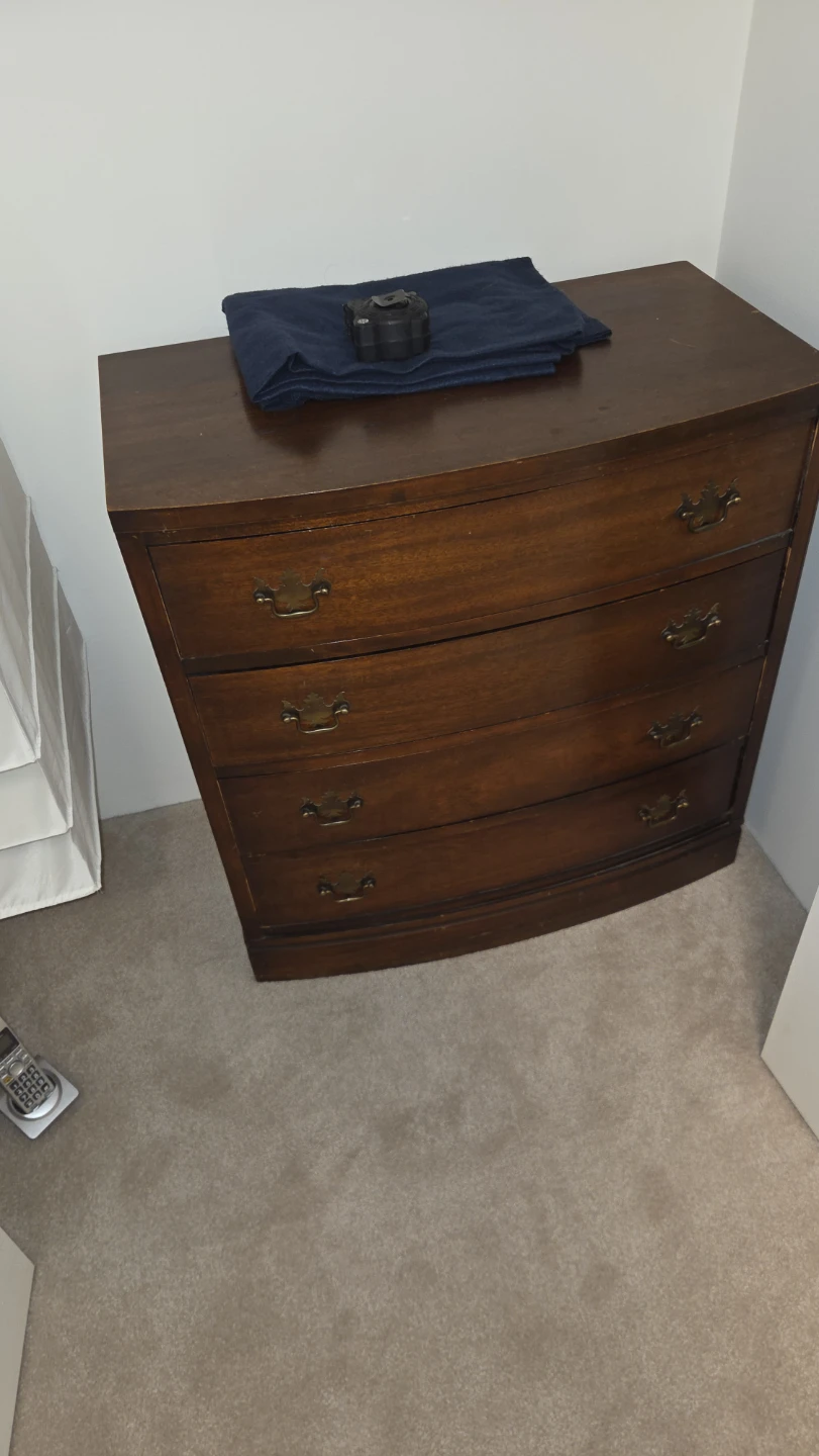 Vintage Wooden Dresser with 4 Drawers - photo 2