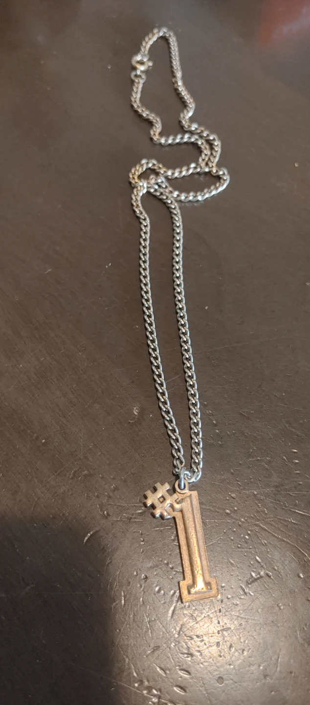 Number 1 Necklace with Hashtag Charm