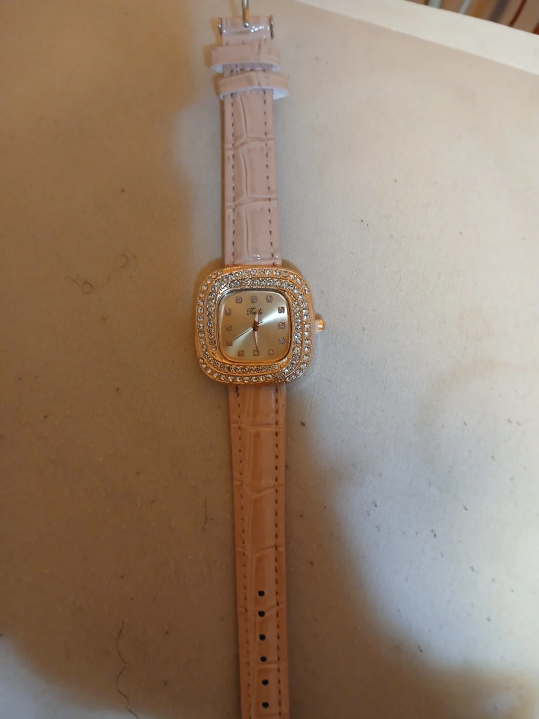 Fafi Women's Watch - Rose Gold, Rhinestone Bezel