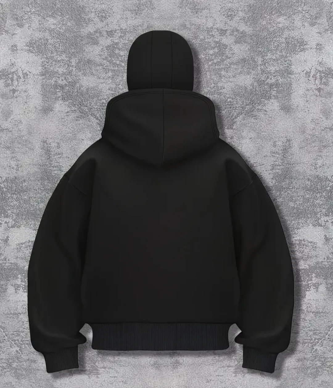 Black Full Zip Hoodie with Balaclava Hood - photo 3