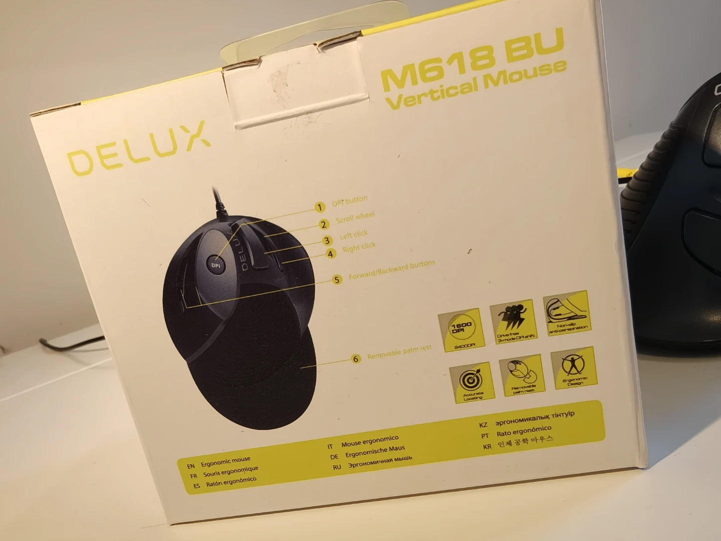 Vertical Ergonomic Mouse DELUX M618 BU