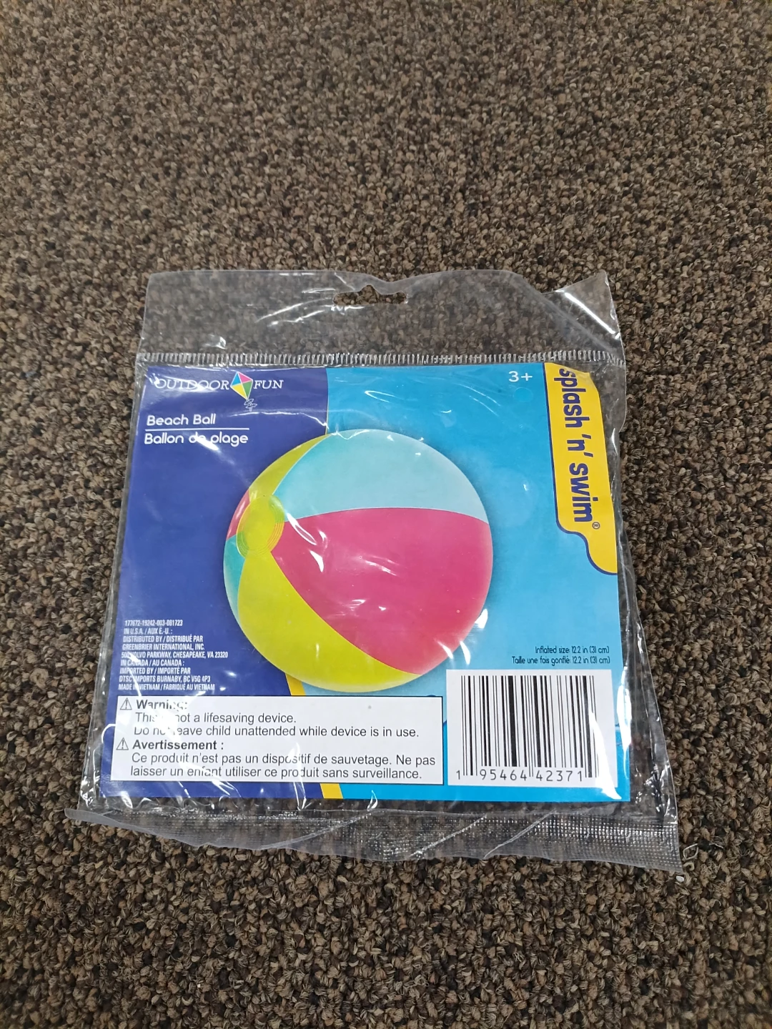 Splash-N-Swim Inflatable Beach Ball