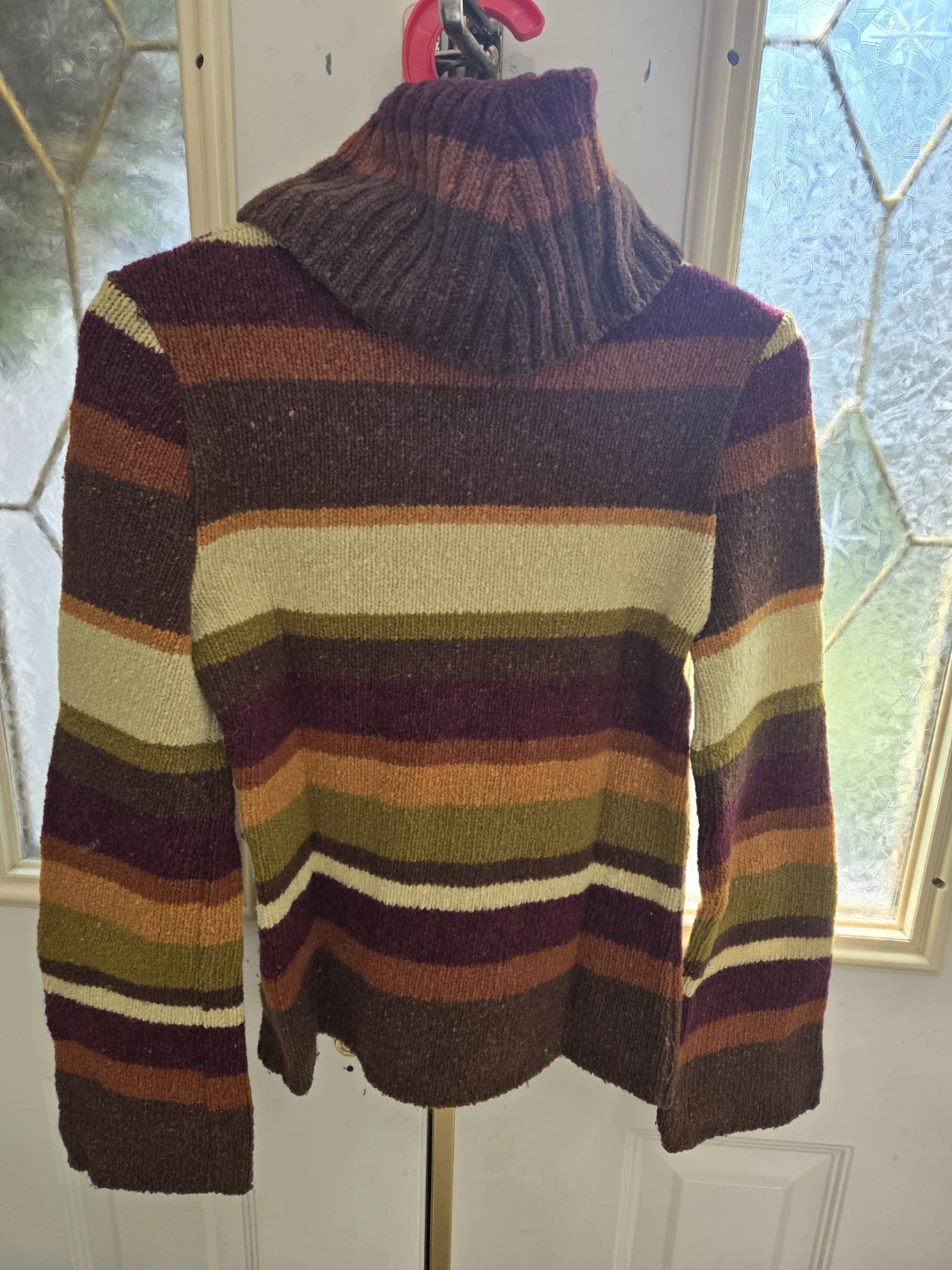 Kookai Striped Knit Sweater with Turtleneck - photo 2