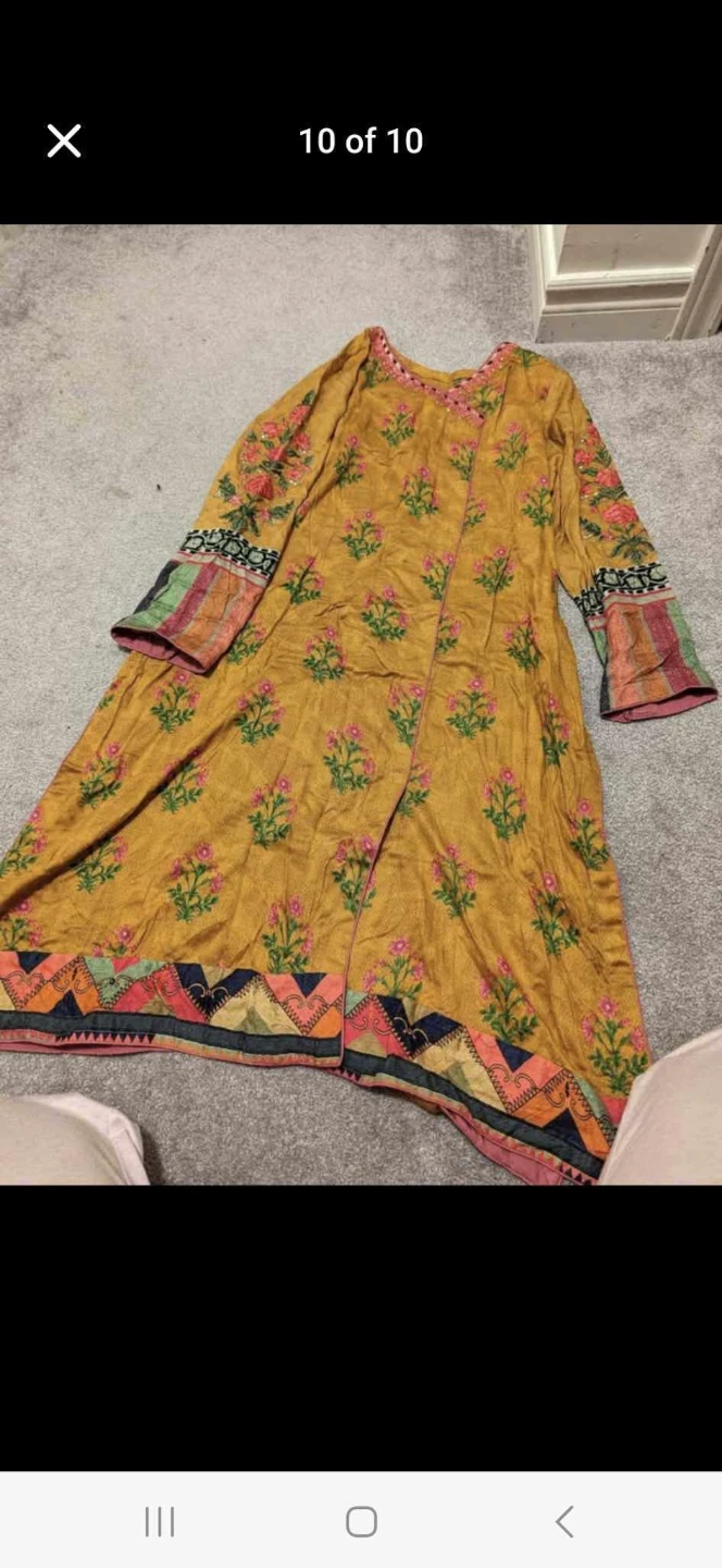 Yellow Kurti with Floral Print