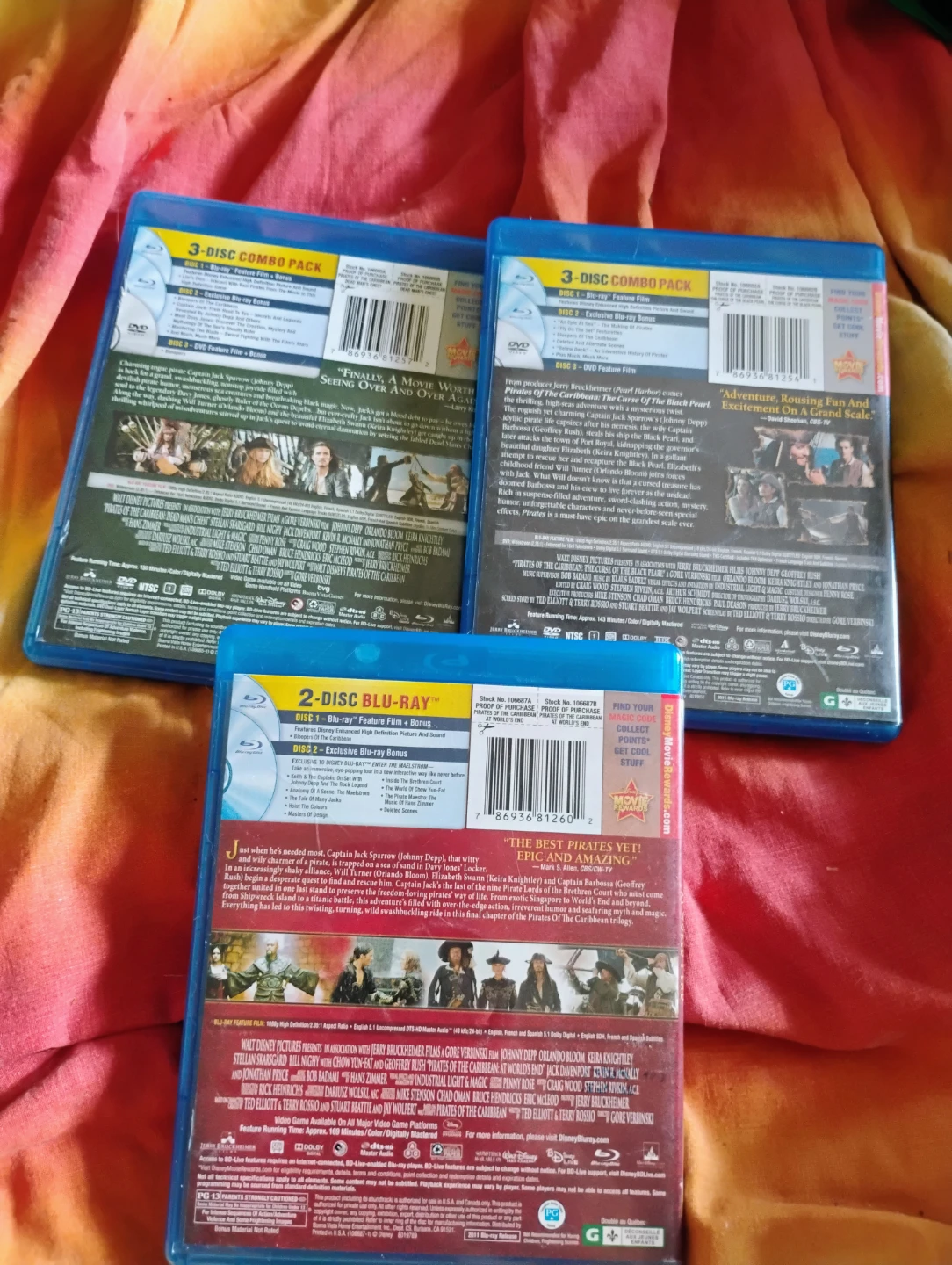 Pirates of the Caribbean Blu-ray/DVD Combo Pack Movies - photo 2