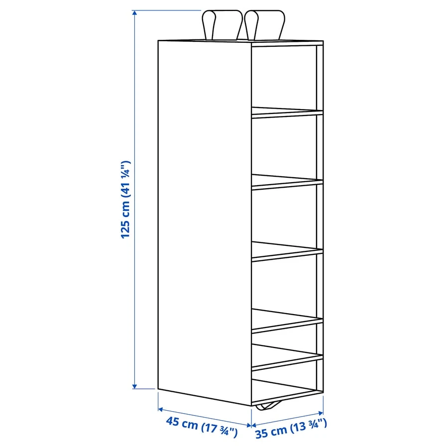 SKUBB White hanging organizer, 6 shelves - photo 3