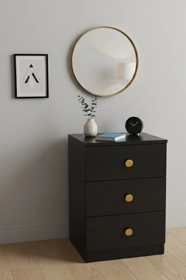 Nightstand 3 Drawer - photo 2