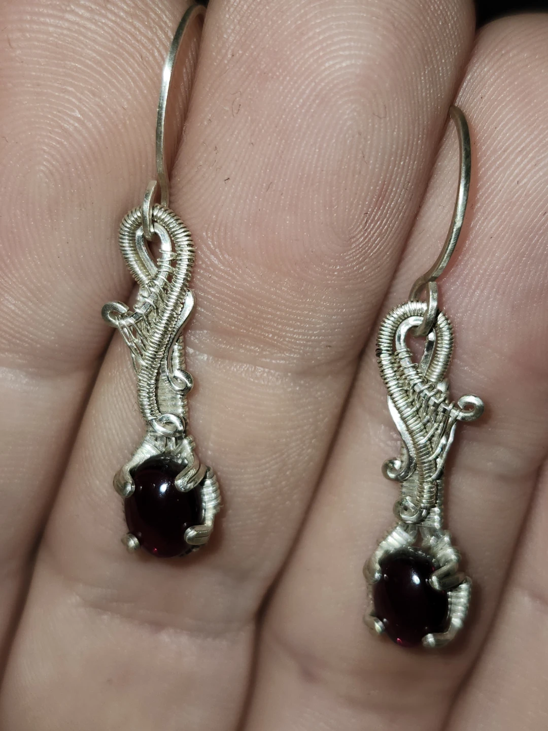 Wire wrapped earrings