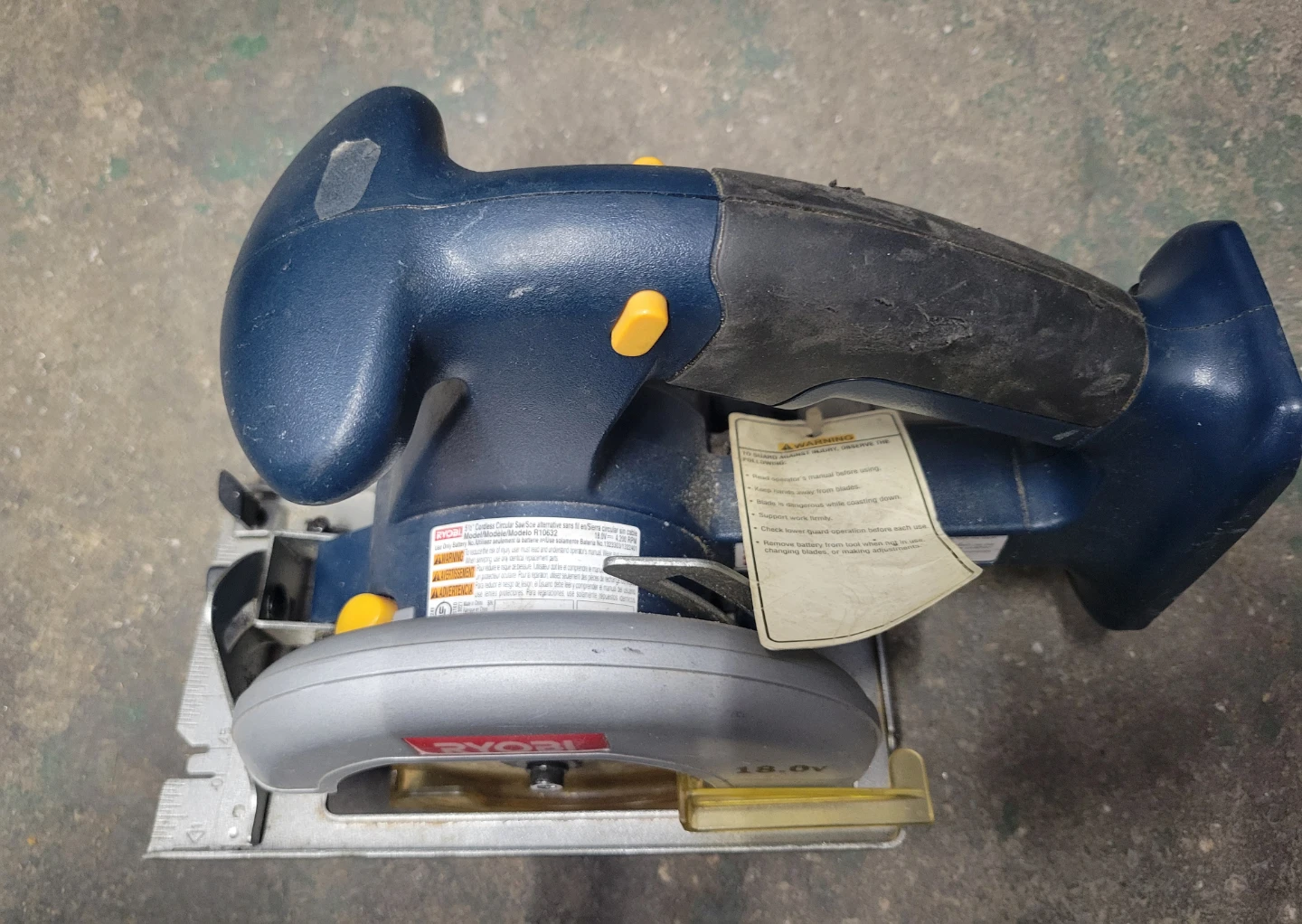 TOOL ONLY!! Ryobi 18V Cordless Circular Saw