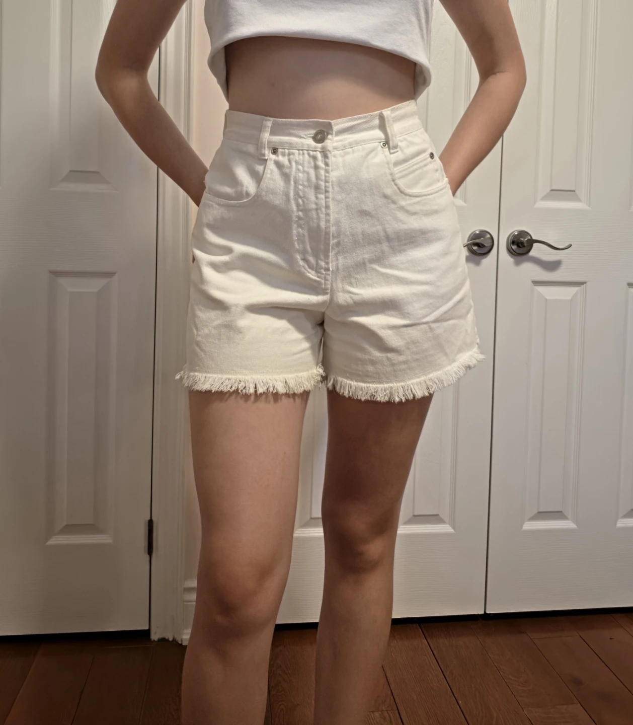 Vintage White Denim Shorts