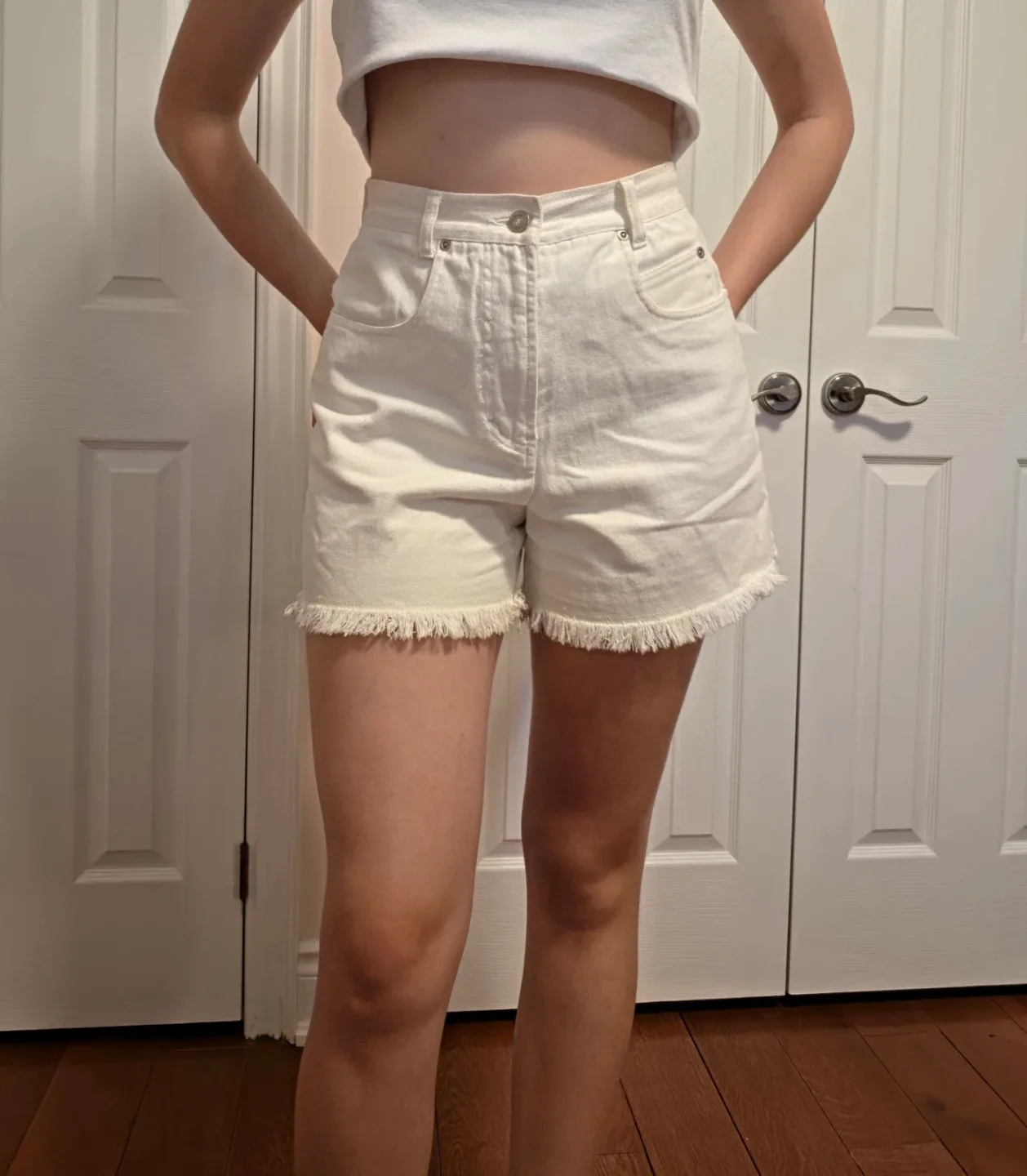 Vintage White Denim Shorts