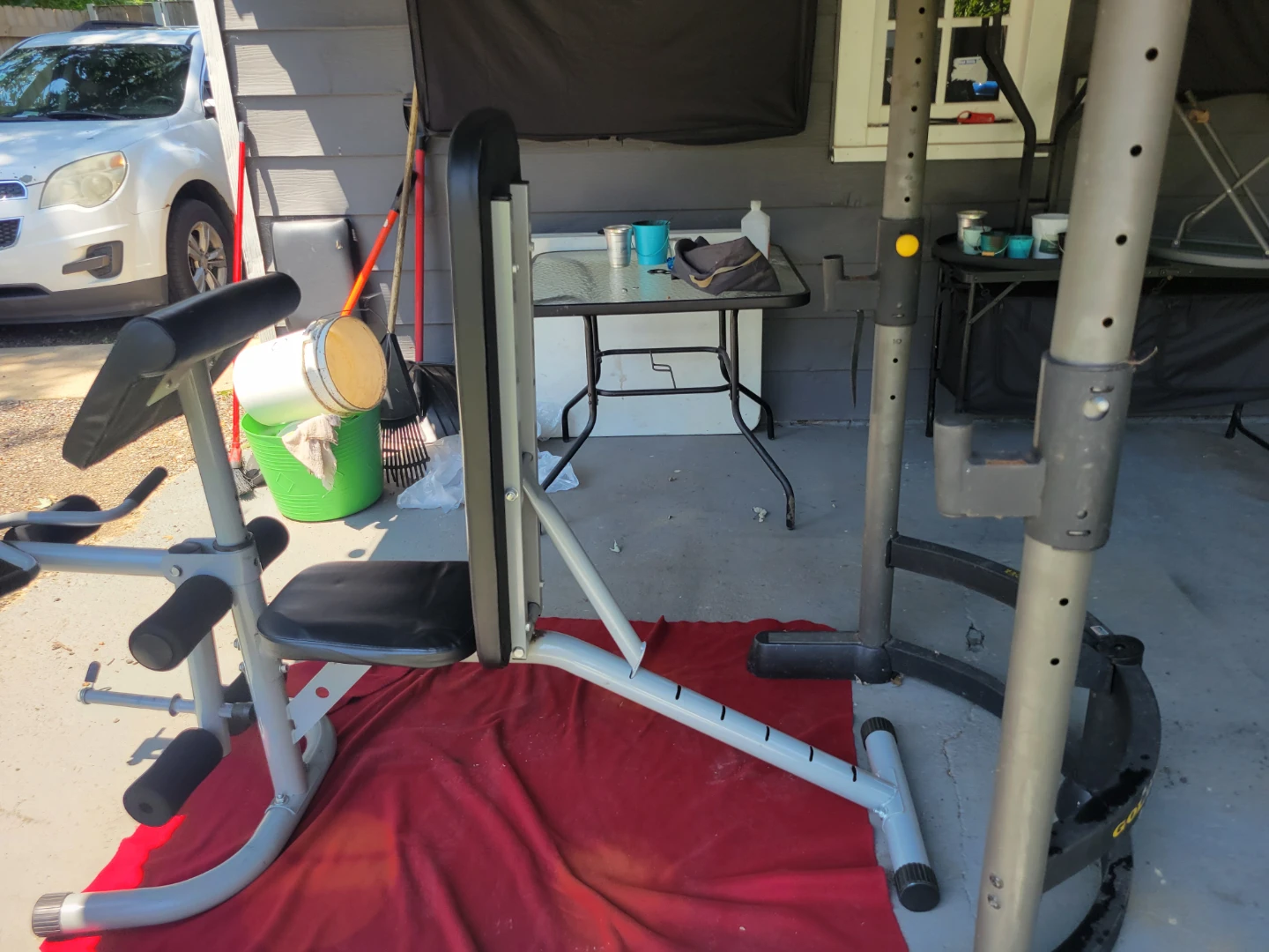 GOLD'S GYM  SQUAT RACK AND 6 POSITIONS ADJUSTABLE BENCH - photo 4