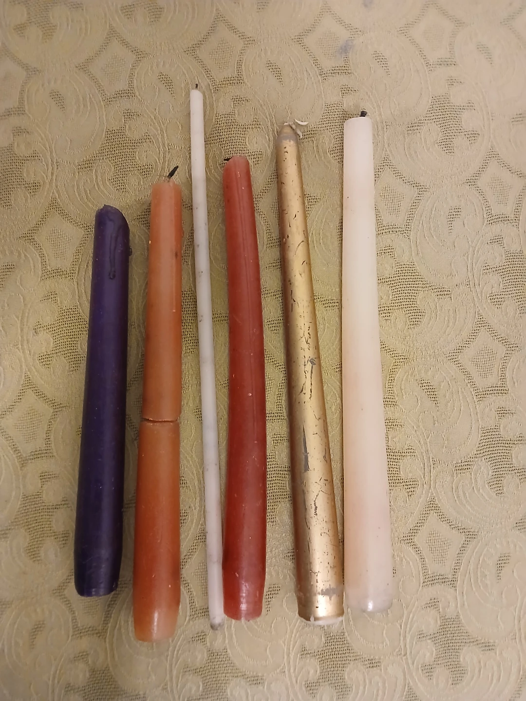 Assorted Tapered Candles.