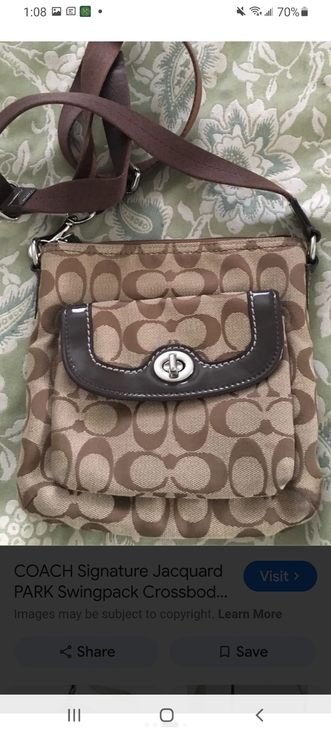 Coach Signature Jacquard Park Swingpack Crossbody Bag - photo 2