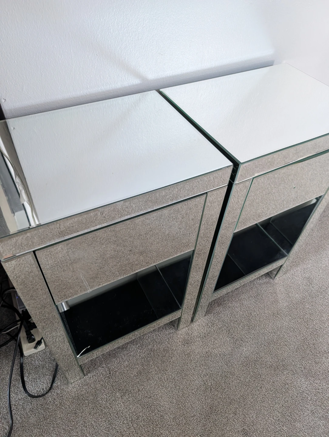 Mirrored Nightstands (Set of 2) - photo 3