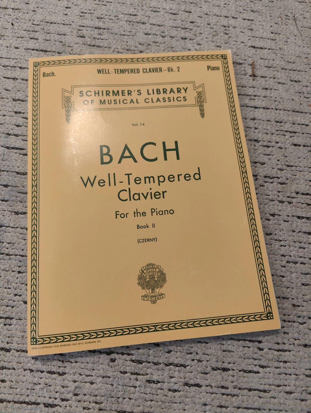 Bach Well-Tempered Clavier for the Piano Book II