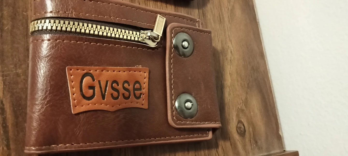 Brown Leather Bifold Wallet with Zipper - photo 2