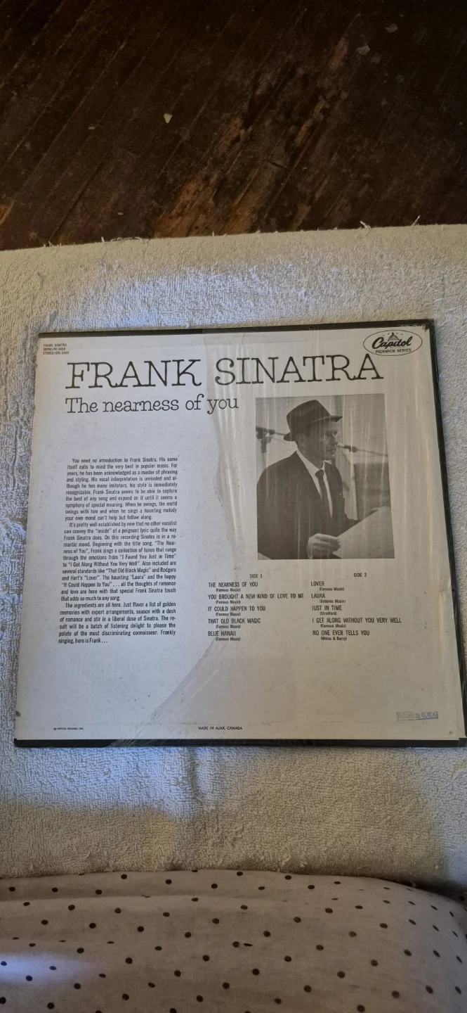 Frank Sinatra The Nearness of You Vinyl Record - photo 2