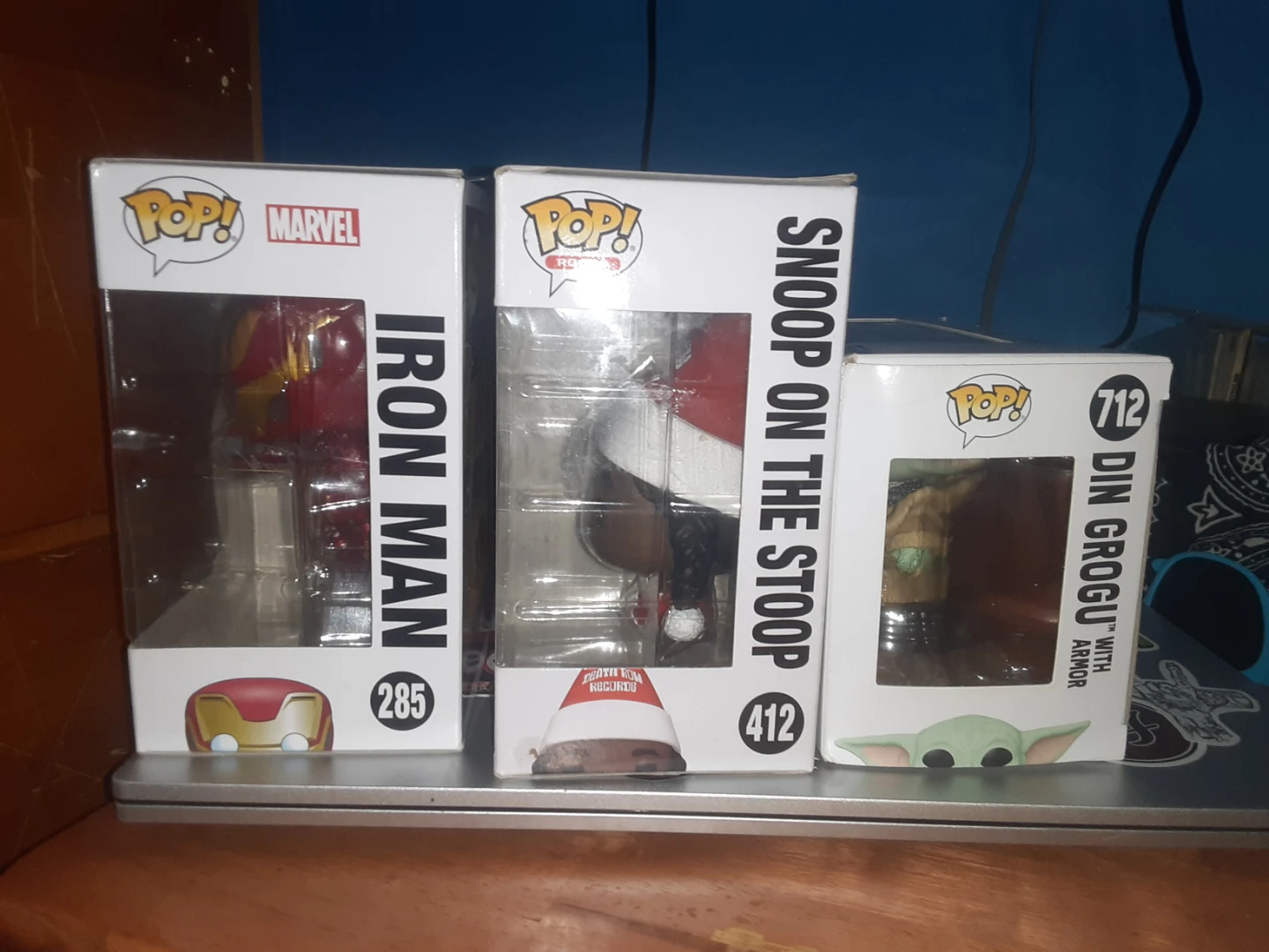 Funko Pop! Marvel Iron Man, Snoop Dogg, and Din Grogu figures - photo 4