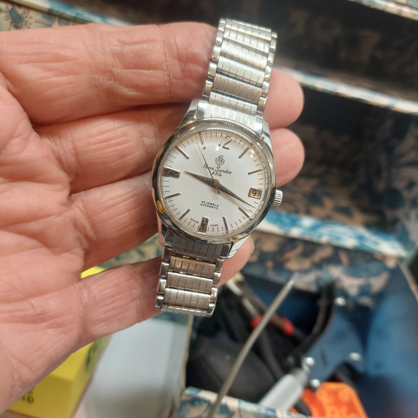 Vintage 1960s Sandoz NOS automatic watch - photo 3