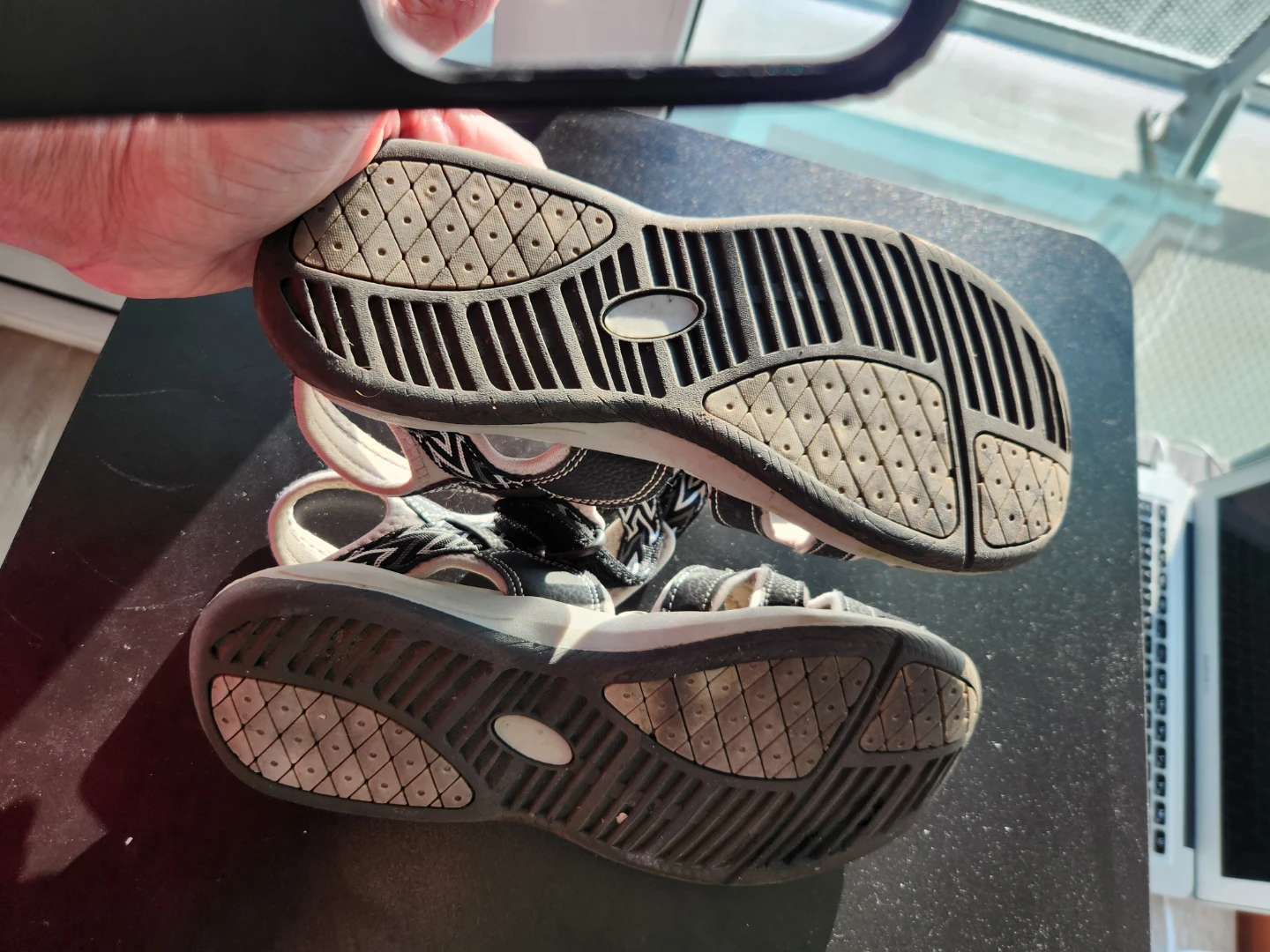 Black and White Sport Sandals - photo 2