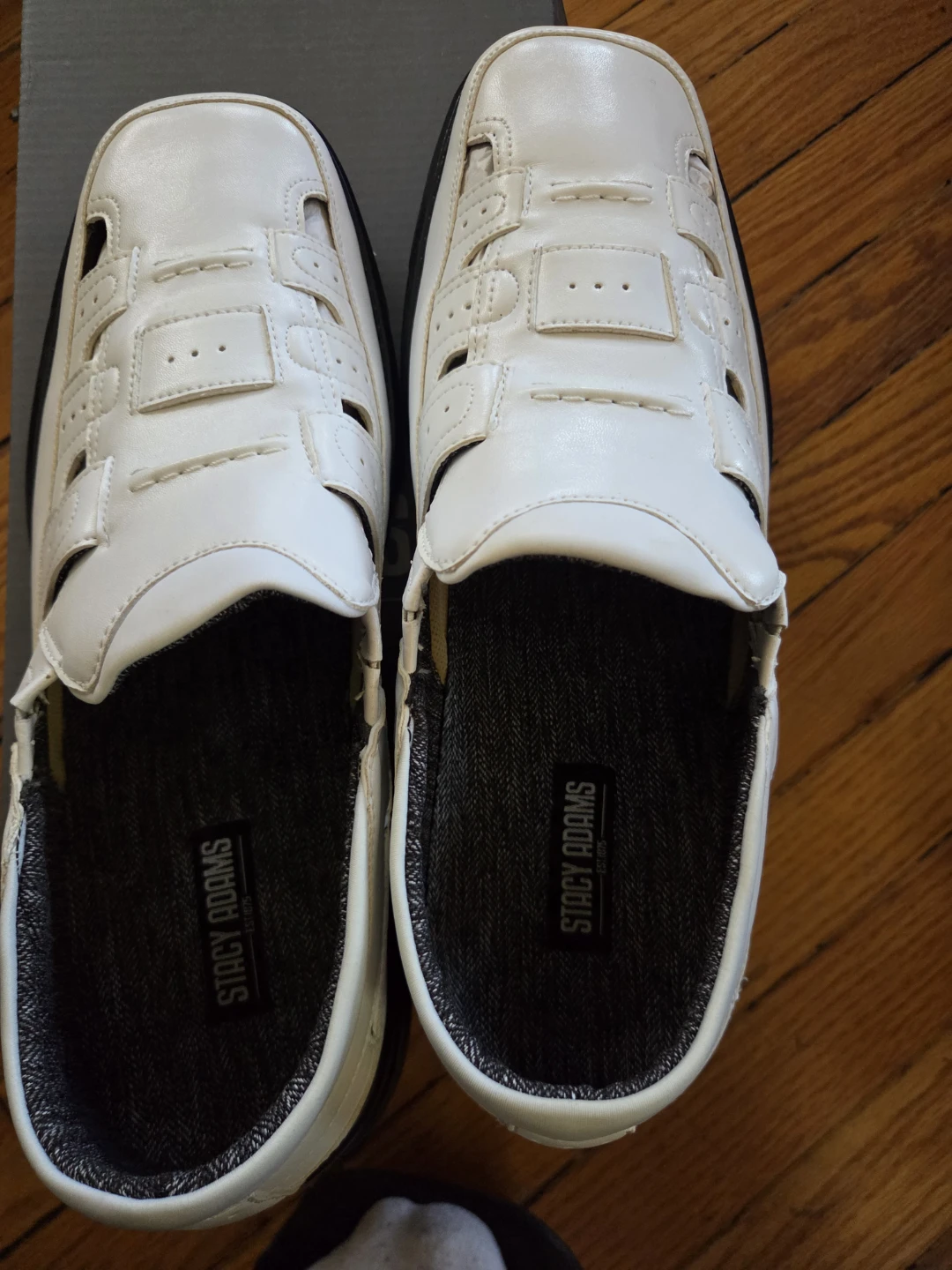 Stacy Adams White Leather Fisherman Sandals Men's Size 10 - photo 5