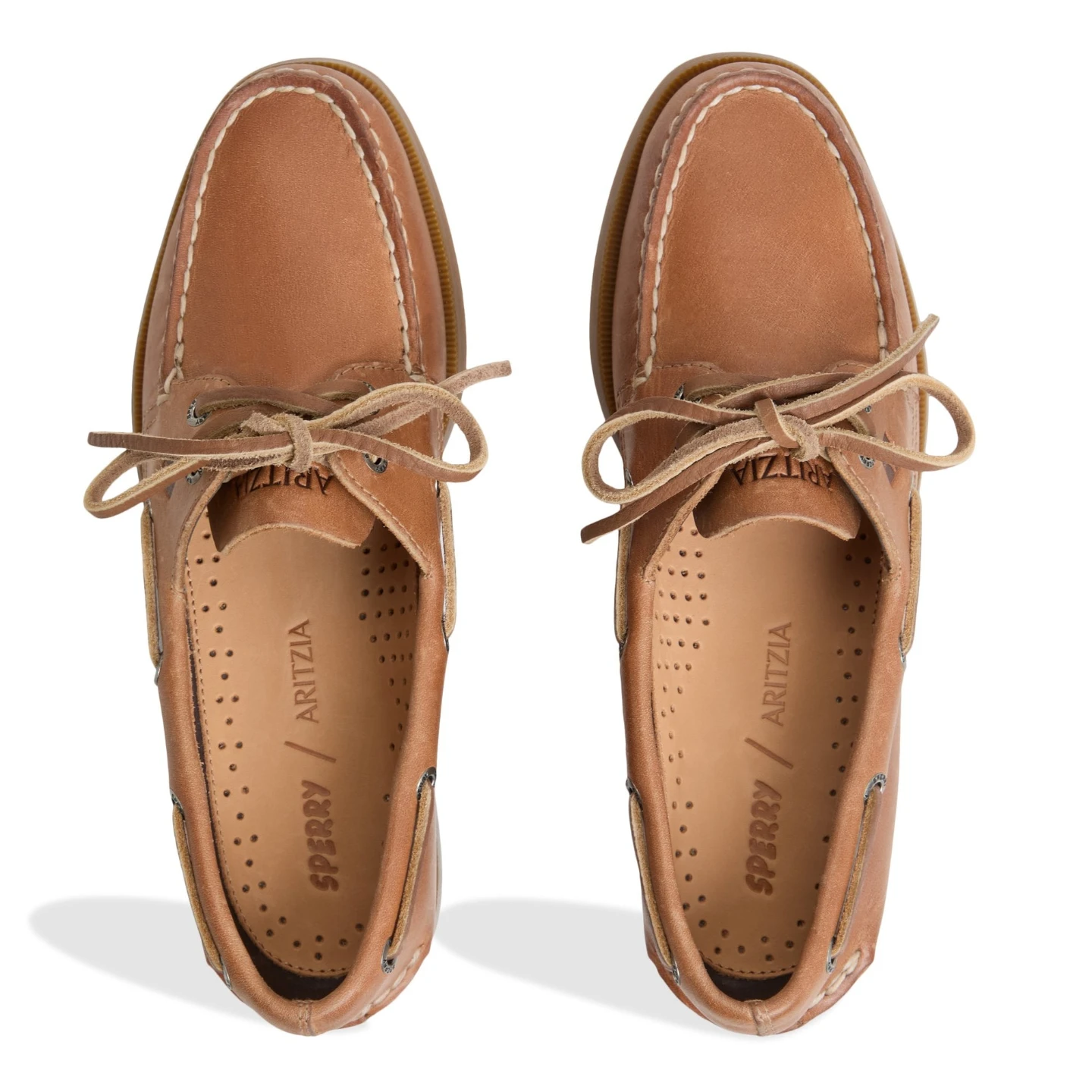 Sperry x Aritzia Brown Leather Boat Shoes