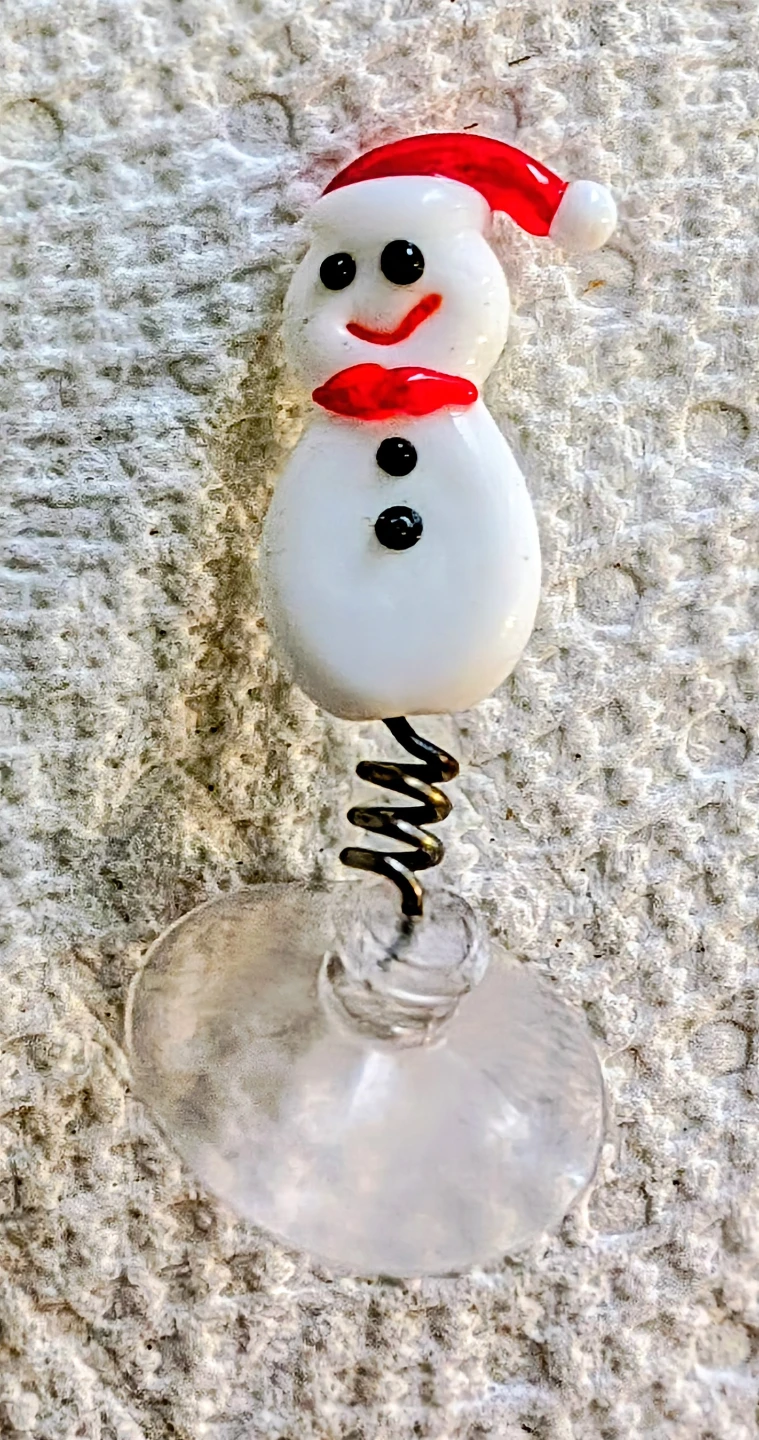 Set of 4 Glass Christmas Figurines with Suction Cups - photo 5
