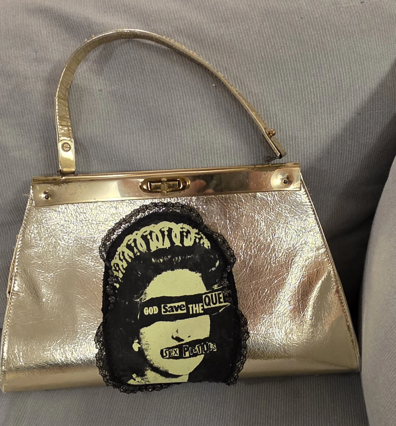 VINTAGE "God Save The Queen" Clutch Bag