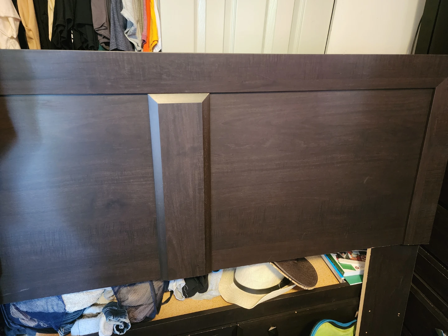 Dark Brown Dresser and Headboard Set