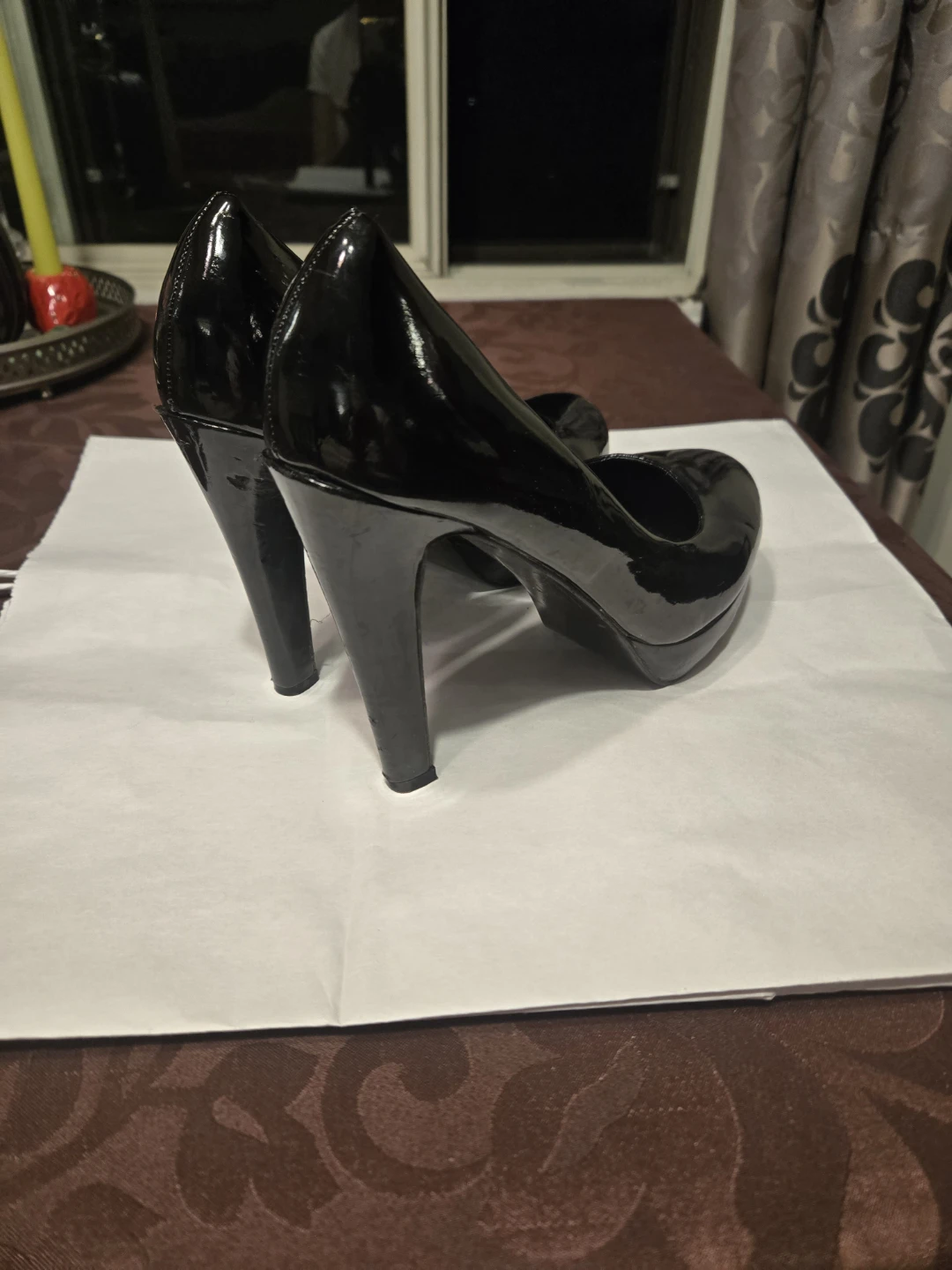 Ardene Black Patent Platform Heels - photo 2