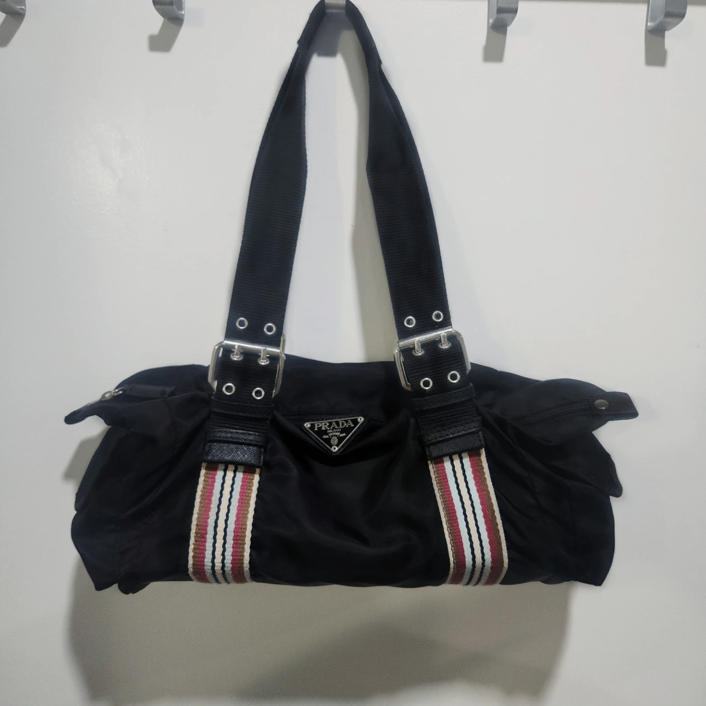 Y2K Black Nylon handBag