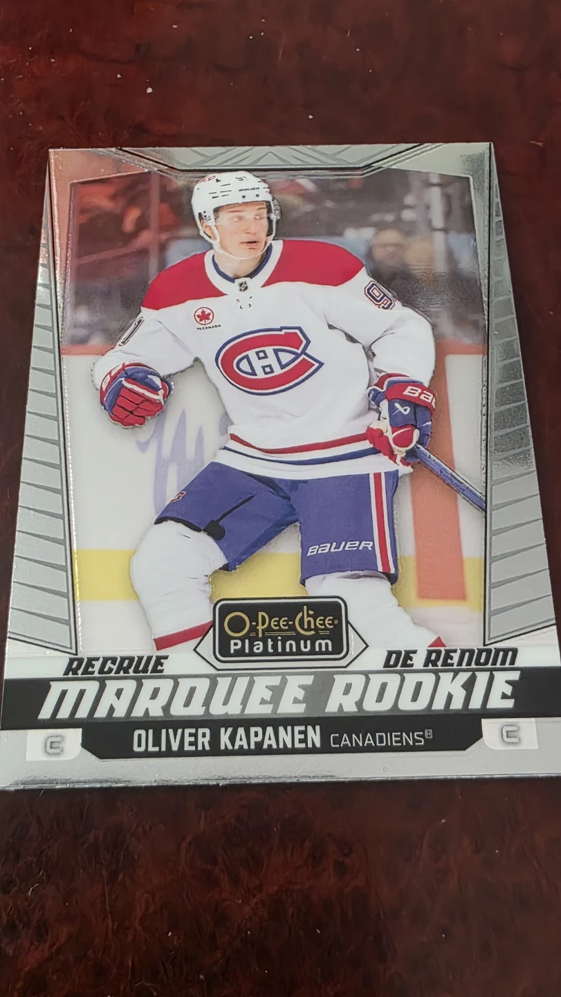 O-Pee-Chee Platinum Marquee Rookie Oliver Kapanen Hockey Card