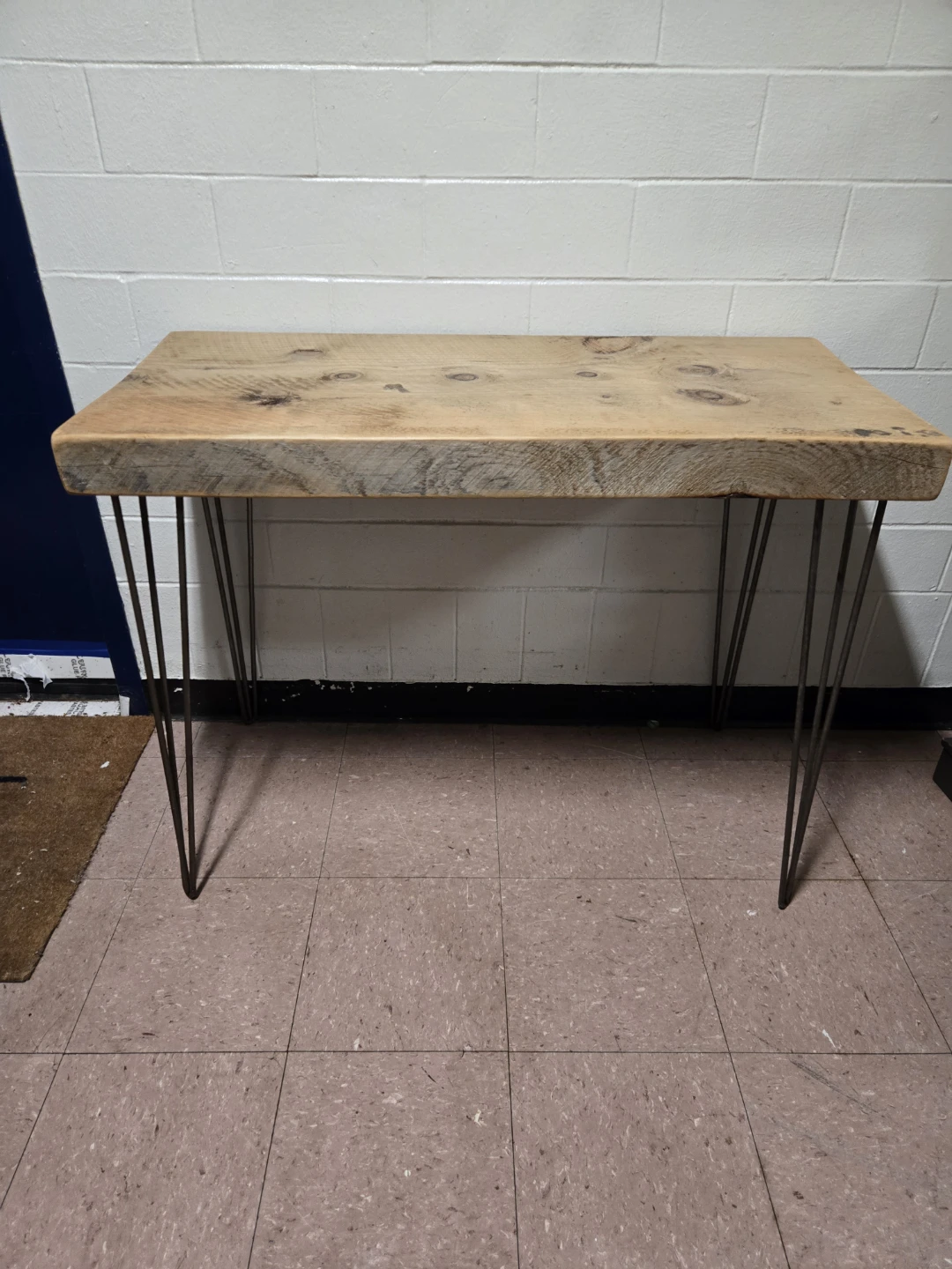 Rustic Reclaimed Thick Wood Console Table Hairpin Legs - photo 3