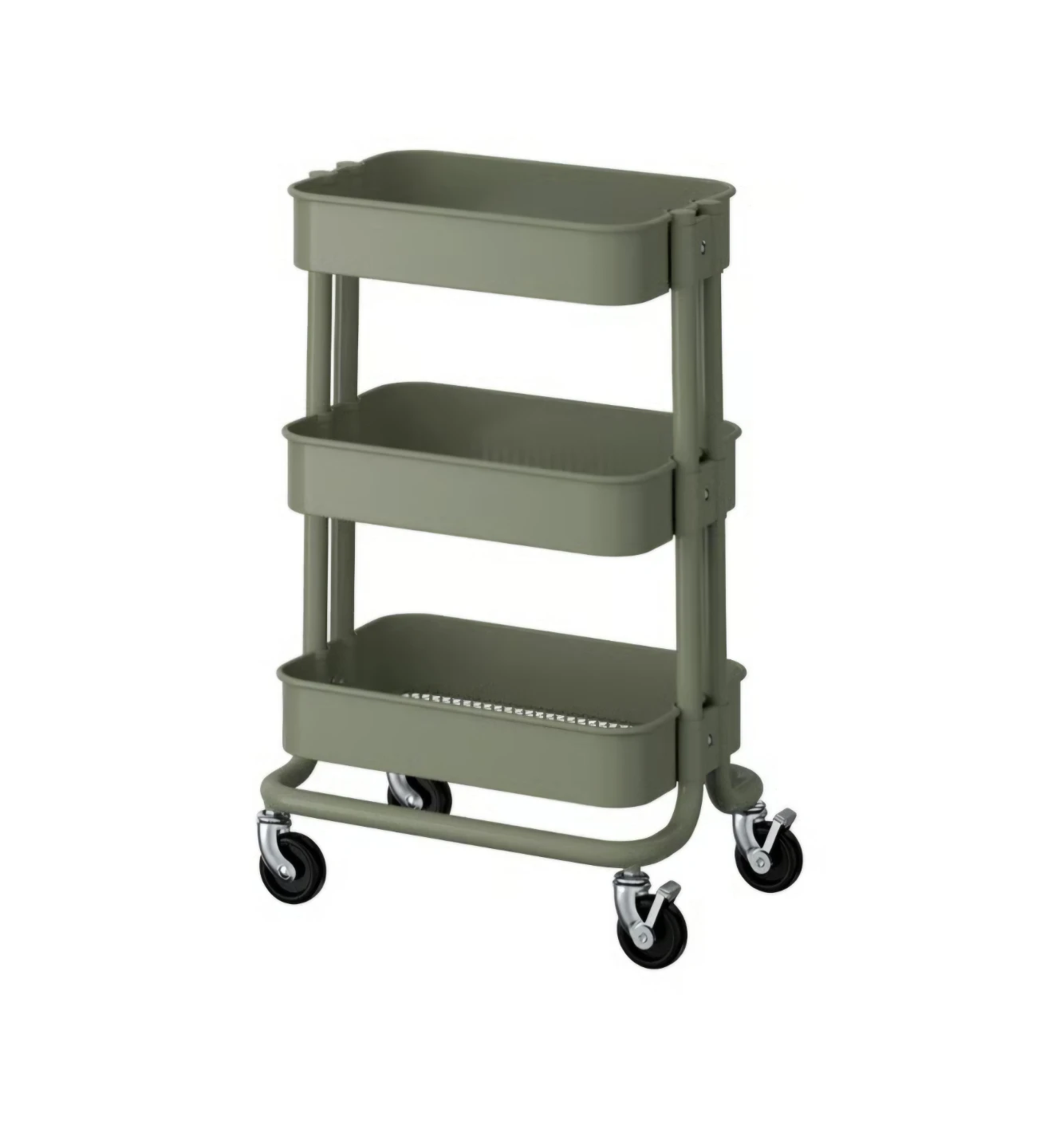 IKEA RÅSKOG Utility cart, gray-green