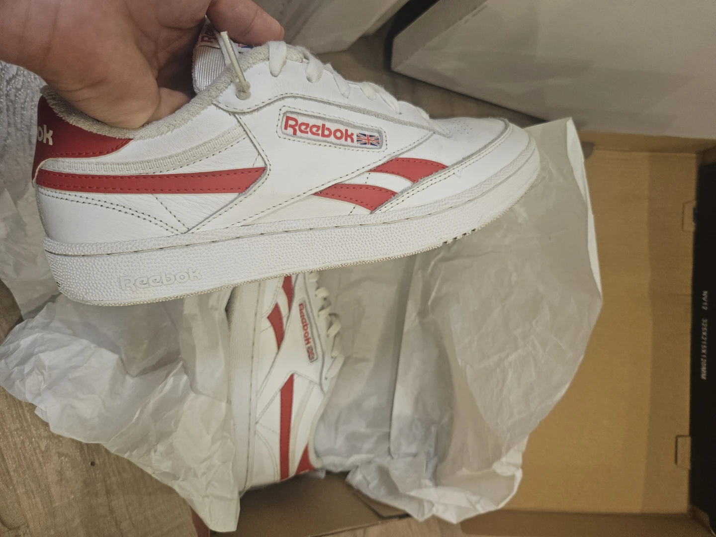 Reebok Club C 85 White Red Shoes - photo 2