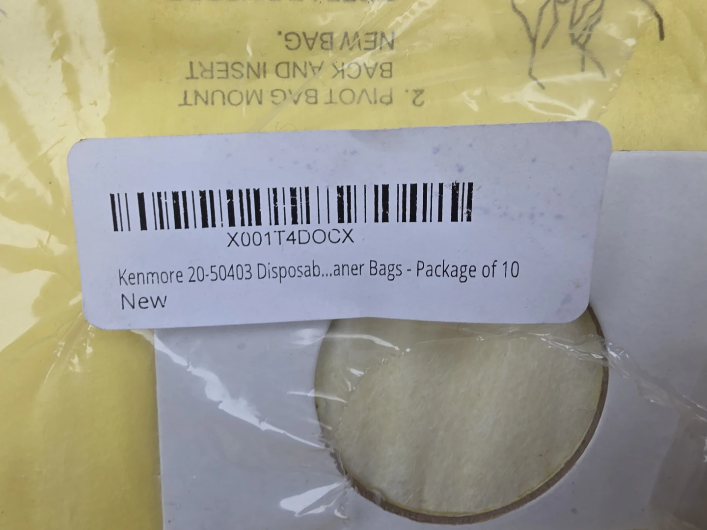 Kenmore 20-50403 Disposable Vacuum Bags - 10 Pack